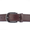 Red - Back - Ted Baker Picolt Brogue Detailing Bovine Leather Belt