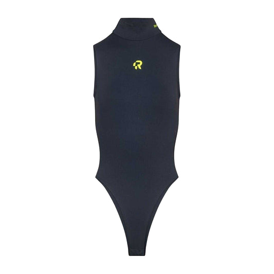 Navy - Front - Red Run Womens-Ladies Logo Turtle Neck Slim Sleeveless Bodysuit