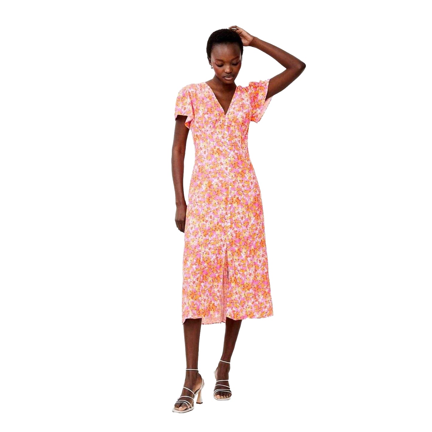 Pink - Lifestyle - French Connection Womens-Ladies Cass Delph A-line Regular Midi Dress