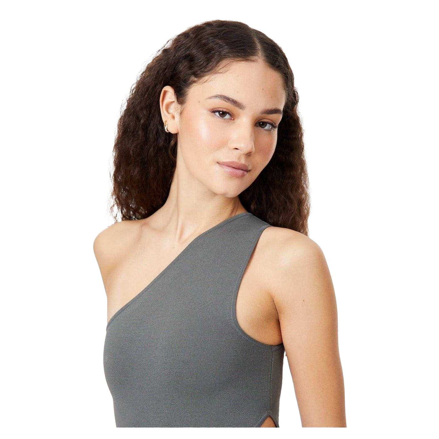 Washed Khaki - Lifestyle - Jack Wills Womens-Ladies Knitted Asymmetric Cut Out Midi Dress