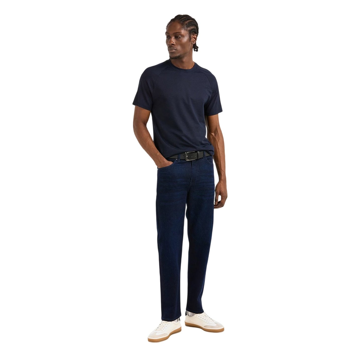 Dark Blue - Side - Boss Mens Plain T-Shirt