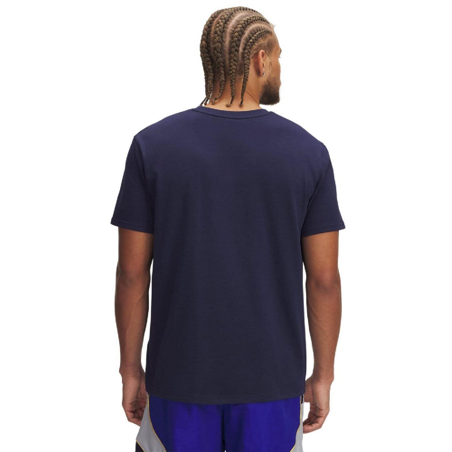 Blue - Lifestyle - Under Armour Mens Logo Heavyweight Loose T-Shirt