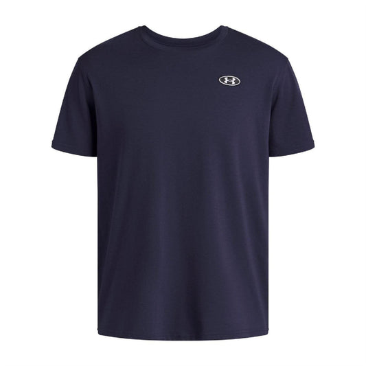 Blue - Front - Under Armour Mens Logo Heavyweight Loose T-Shirt