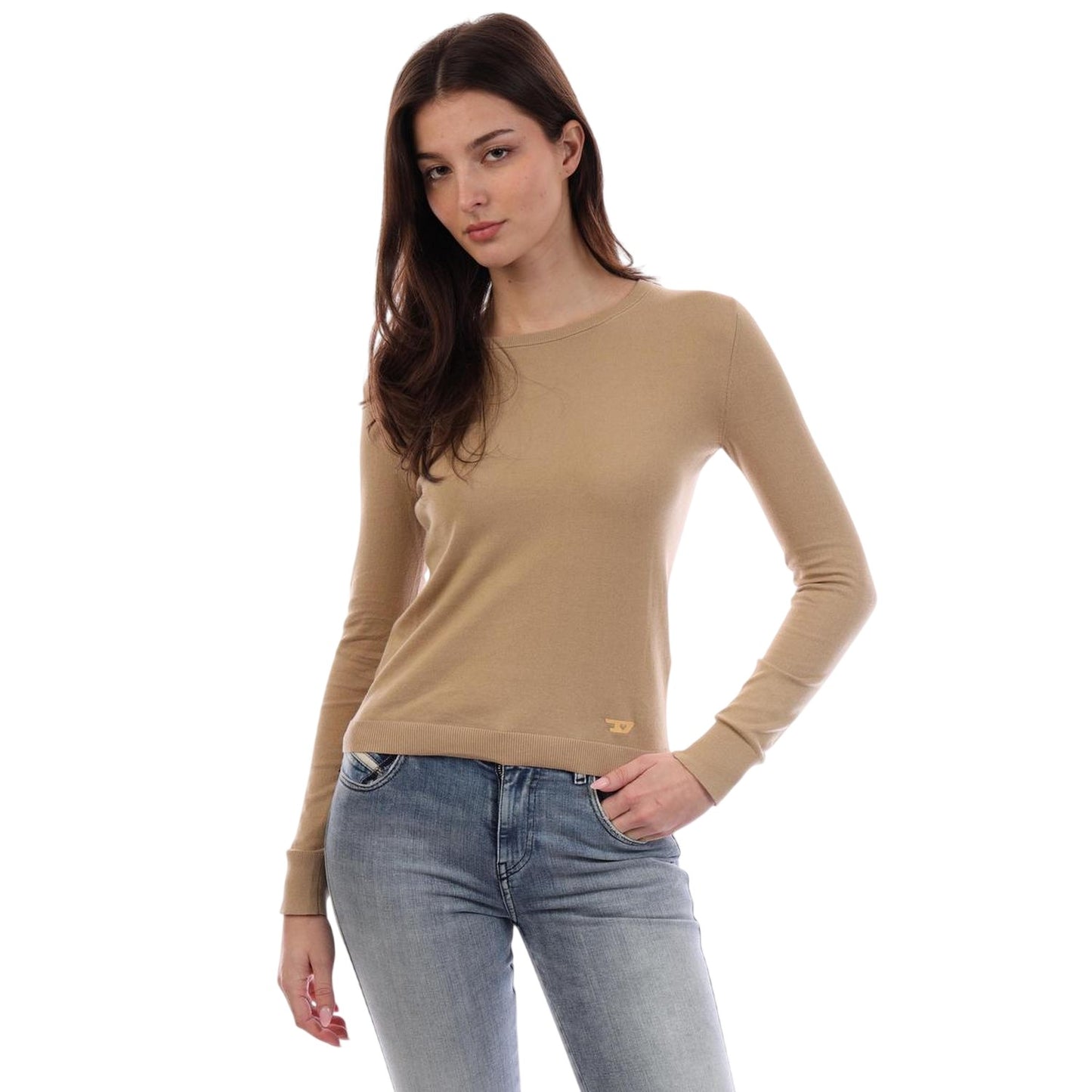 Neutral - Lifestyle - Diesel Womens-Ladies Fine Knit Ribbed Sweatshirt