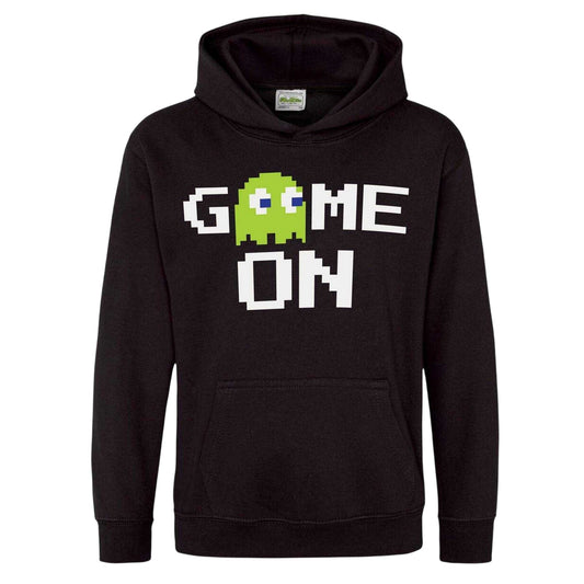 Black - Front - AWD Childrens-Kids Game On Hoodie