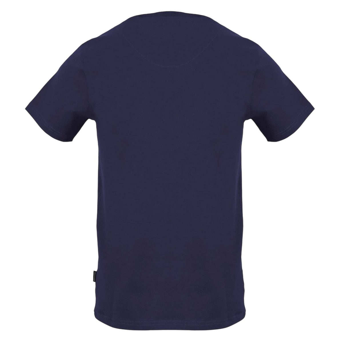Navy - Back - Aquascutum Mens Vertical Logo Crew Neck T-Shirt