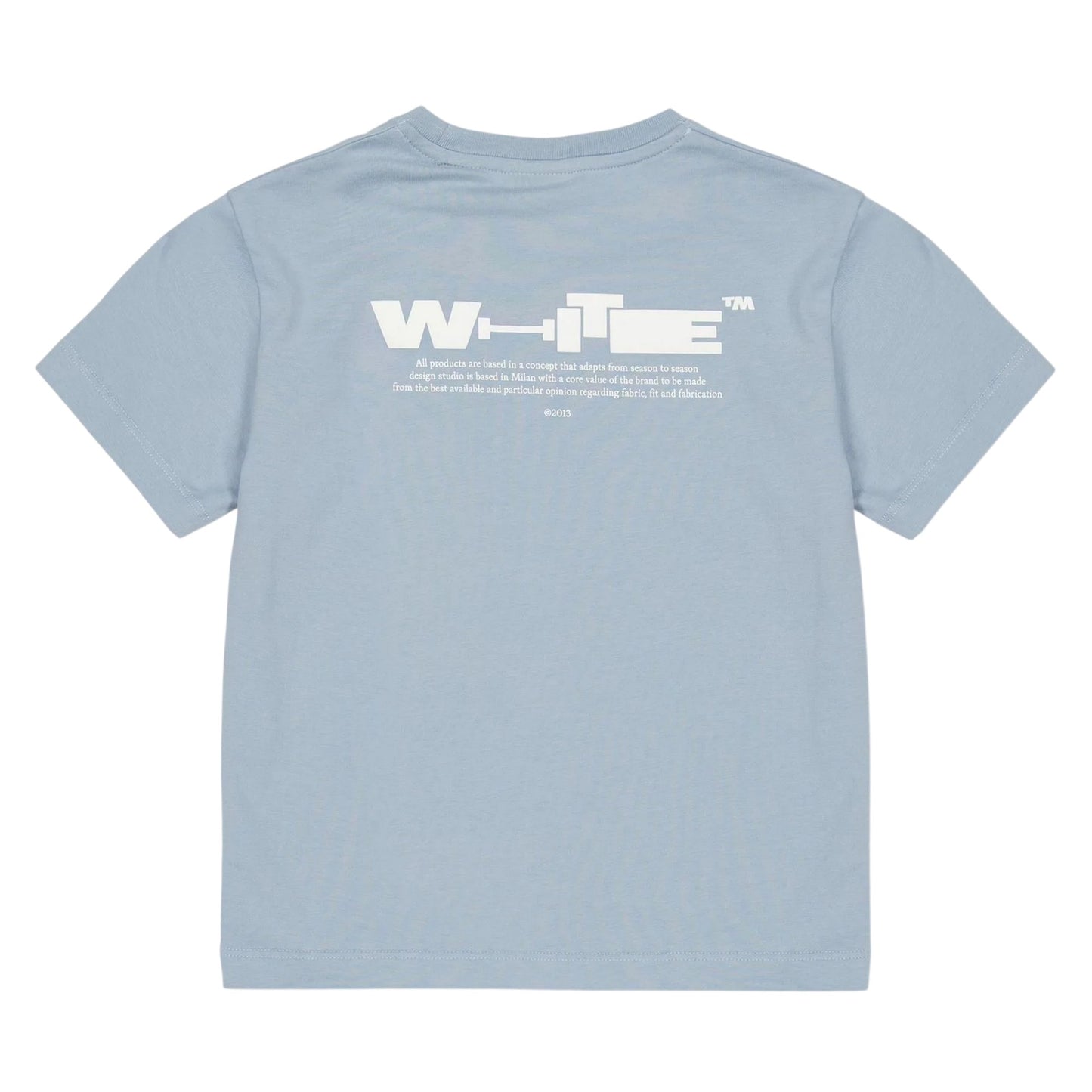 Blue - Back - Off White Childrens-Kids Logo Back Print T-Shirt