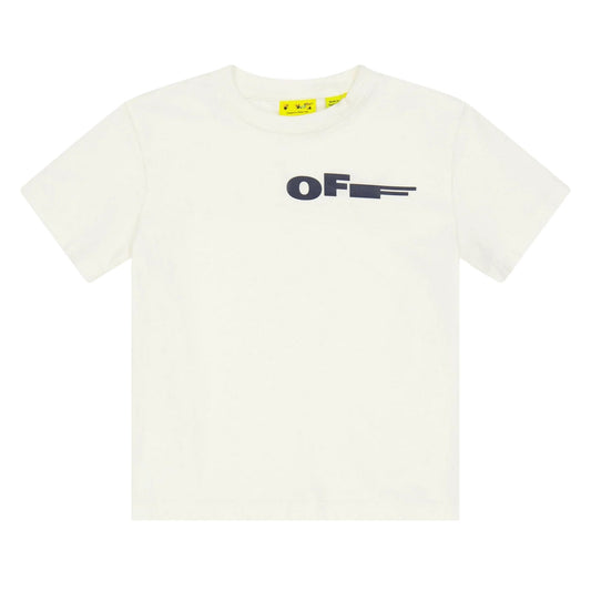 White - Front - Off White Childrens-Kids Logo Back Print T-Shirt
