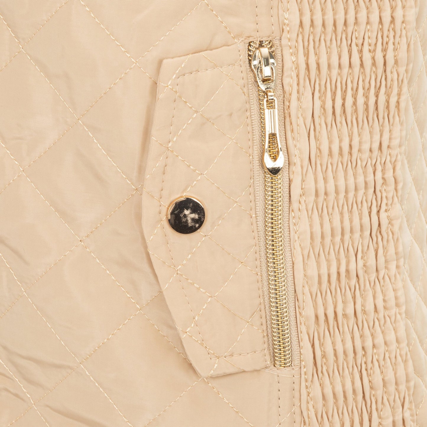 Beige - Lifestyle - Miso Womens-Ladies Quilted Gilet