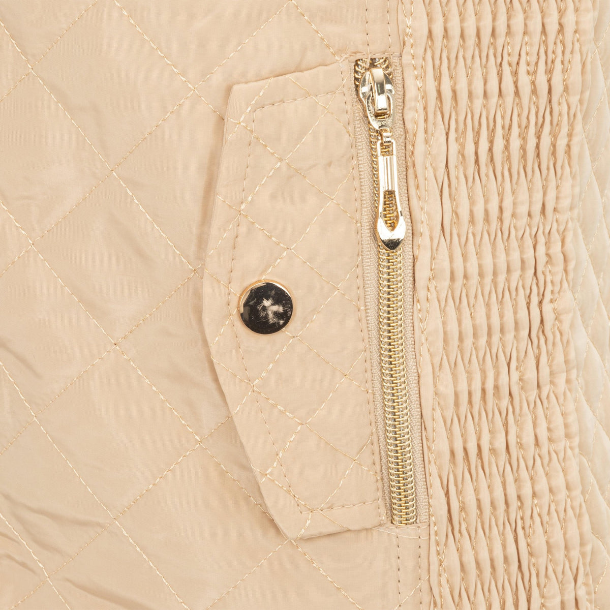 Beige - Lifestyle - Miso Womens-Ladies Quilted Gilet