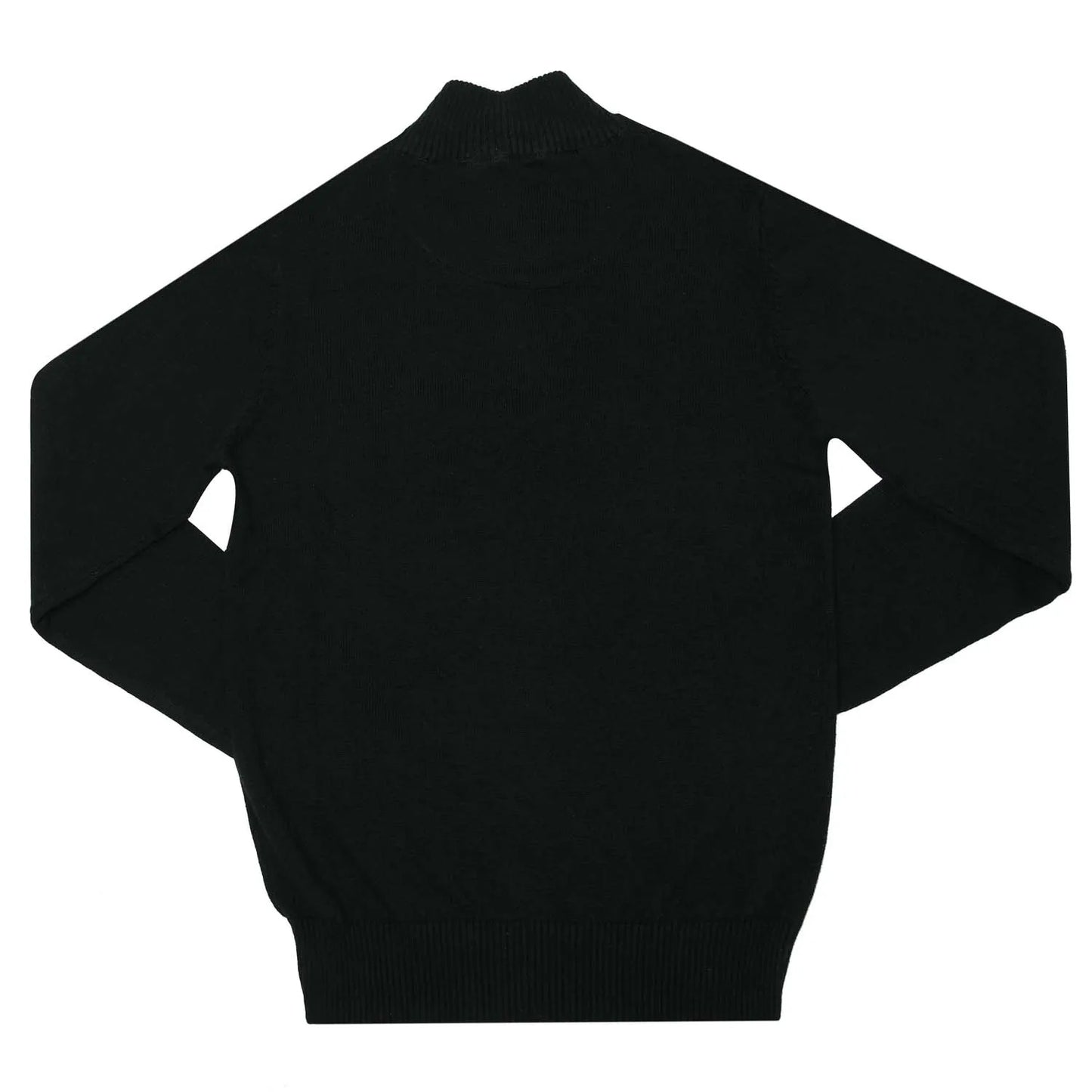 Black - Back - Luke 1977 Childrens-Kids Pretender Knitted Quarter Zip Jumper