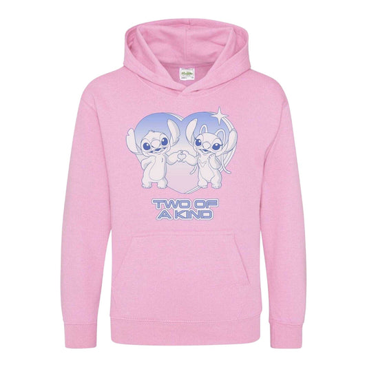 Pink - Front - Lilo & Stitch Childrens-Kids Two Of A Kind Hoodie