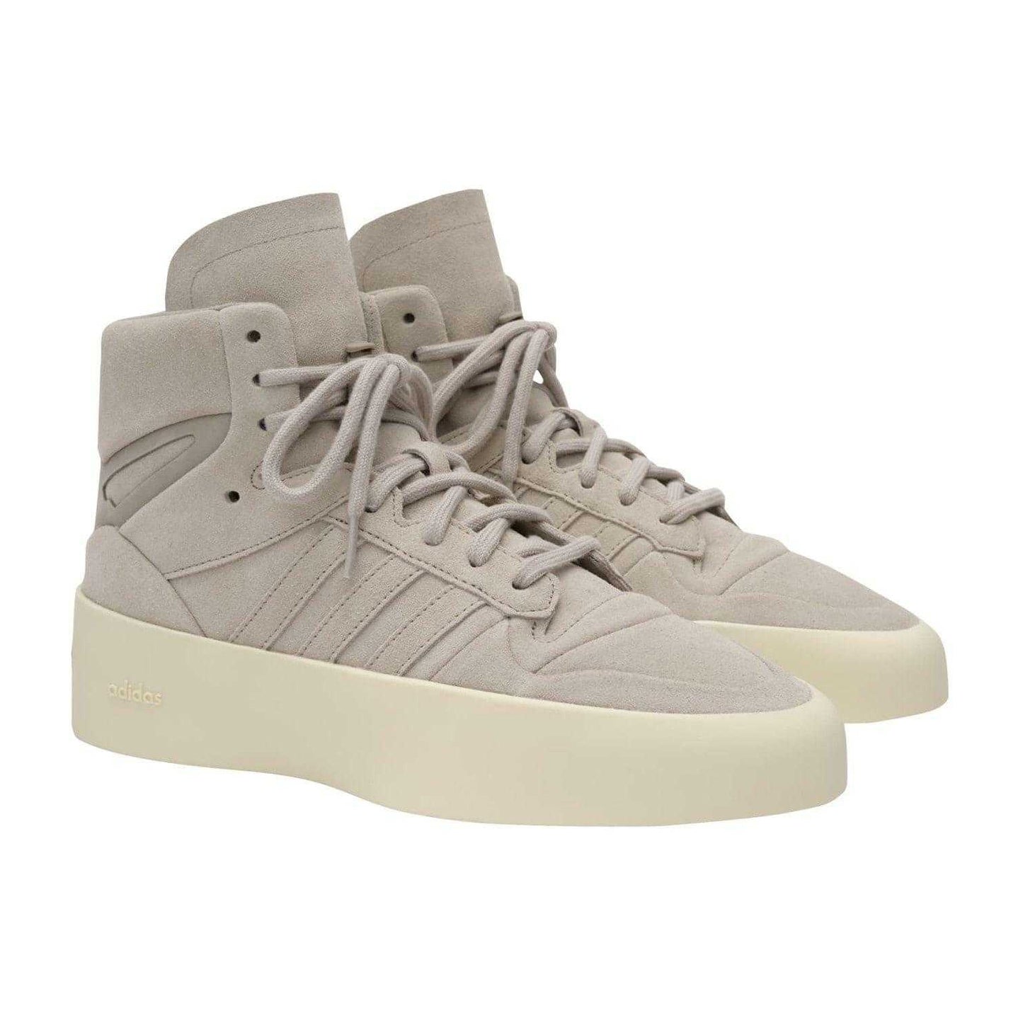 Sesame - Pack Shot - Adidas Mens Fear Of God Suede Platform High Top Trainers