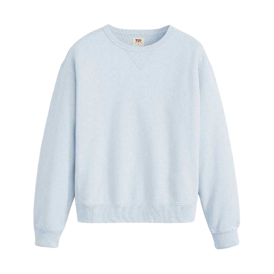Niagara Blue - Front - Levis Womens-Ladies Heritage Drop Shoulder Long-Sleeved Sweatshirt