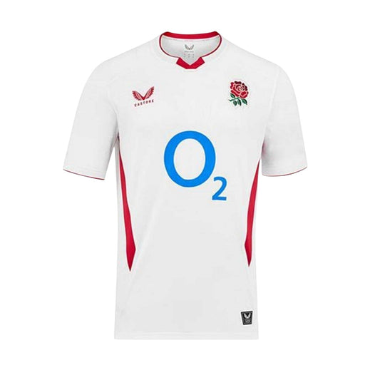 White-Red - Front - Castore Mens 2025 England Rugby T-Shirt