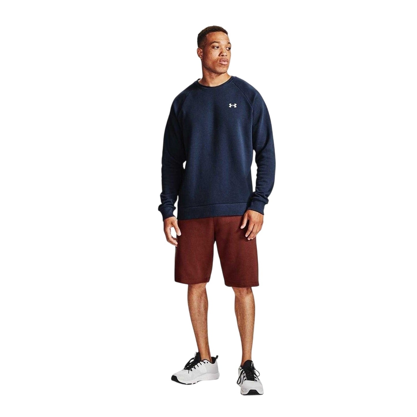 Midnight Navy - Side - Under Armour Mens Rival Fleece Sweatshirt