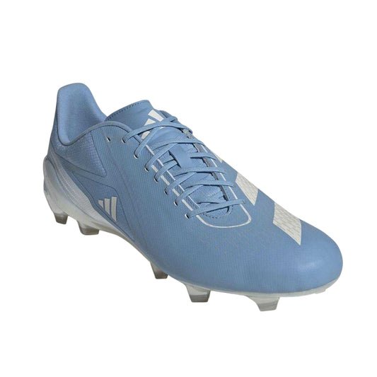 Light Blue - Front - Adidas Mens RS15 Pro Leather Firm Ground Rugby Boots