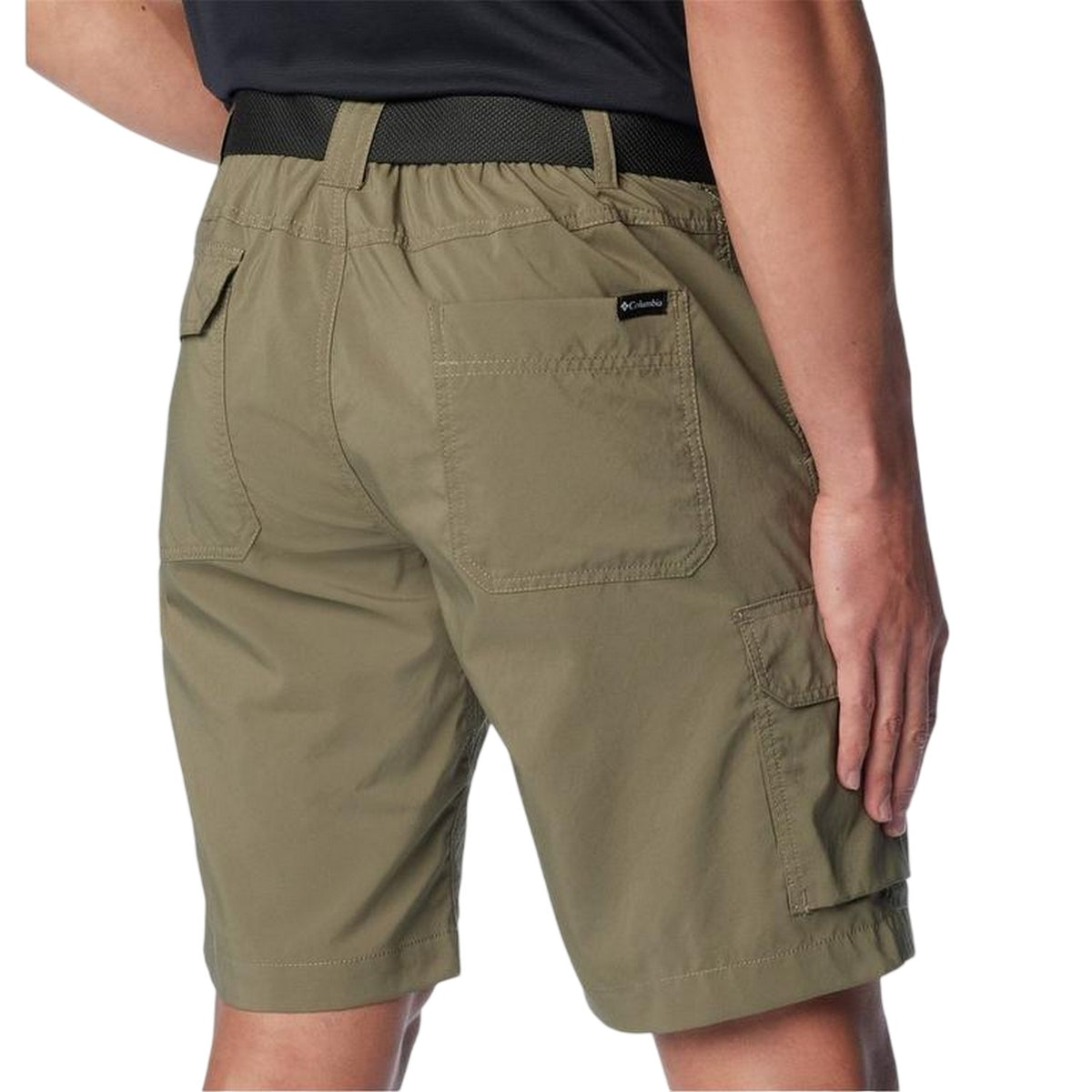 Stone Green - Back - Columbia Mens Ridge Buckle Walking Shorts