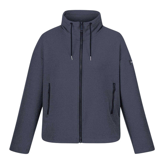 Navy - Front - Regatta Womens-Ladies Ashlynn Full Zip Relaxed Fit Sweatshirt