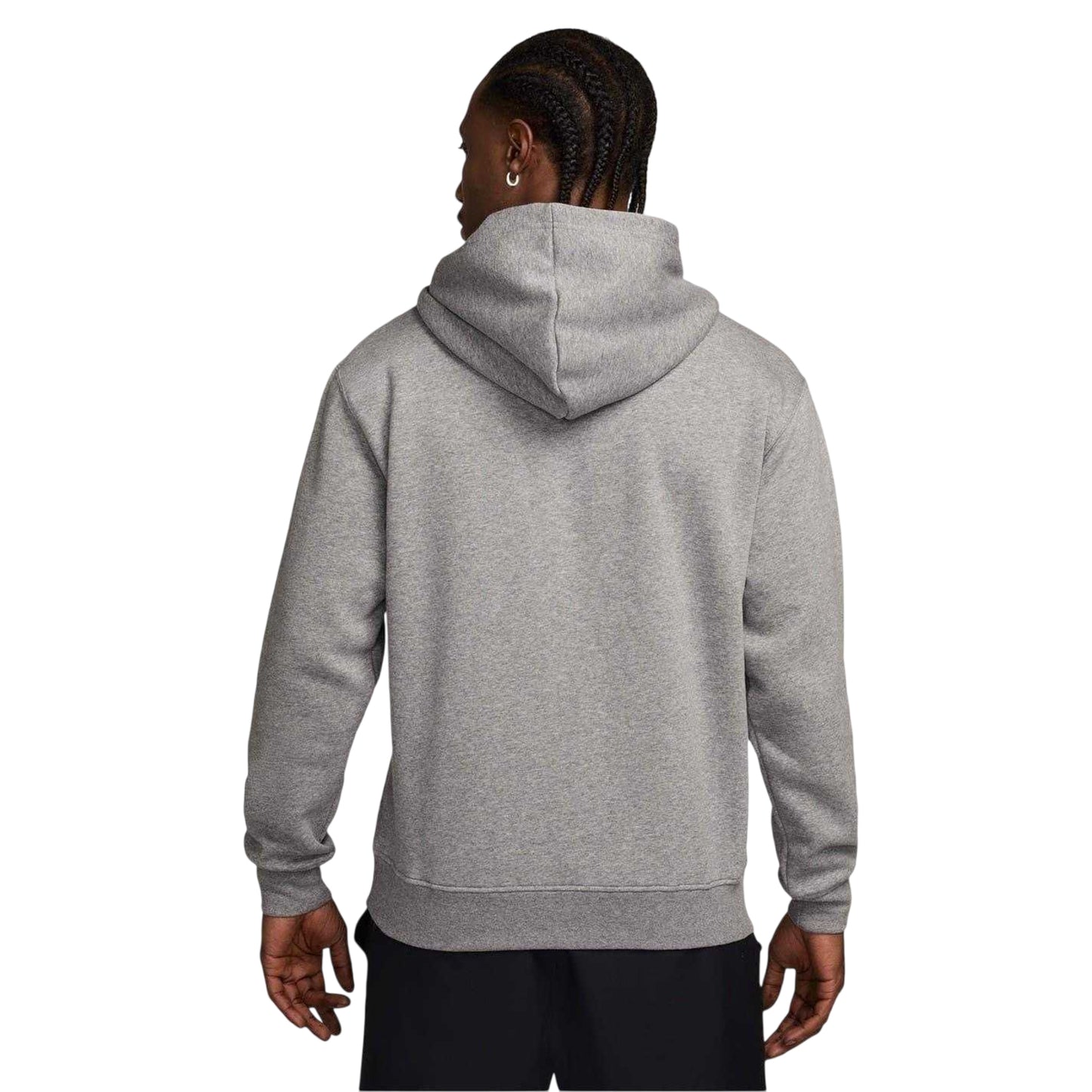 Carbon-White - Back - Nike Mens Air Jordan Essential Fleece Pullover Hoodie