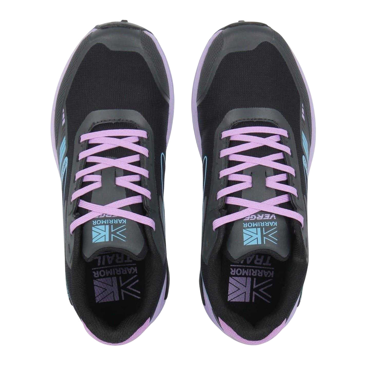 Black-Lilac - Pack Shot - Karrimor Childrens-Kids Verge Trainers