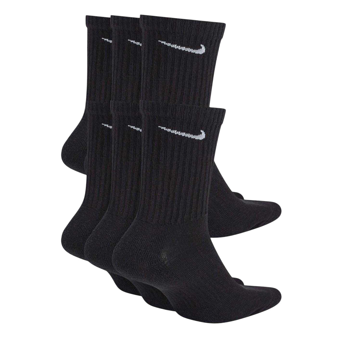 Black-White - Back - Nike Unisex Adult Crew Socks (Pack of 6)