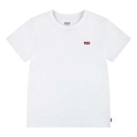White - Front - Levis Childrens-Kids Batwing Logo Crew Neck T-Shirt