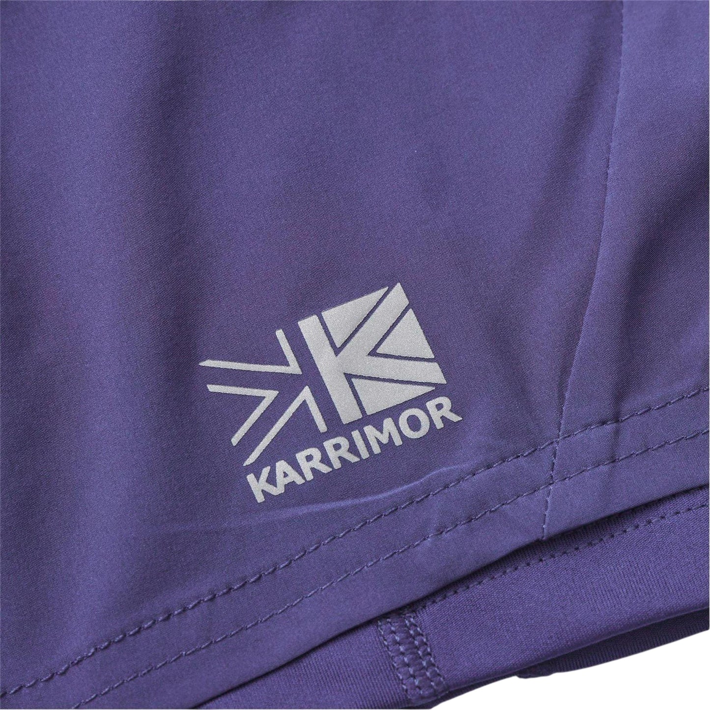 Purple - Side - Karrimor Womens-Ladies 2 in 1 Running Shorts