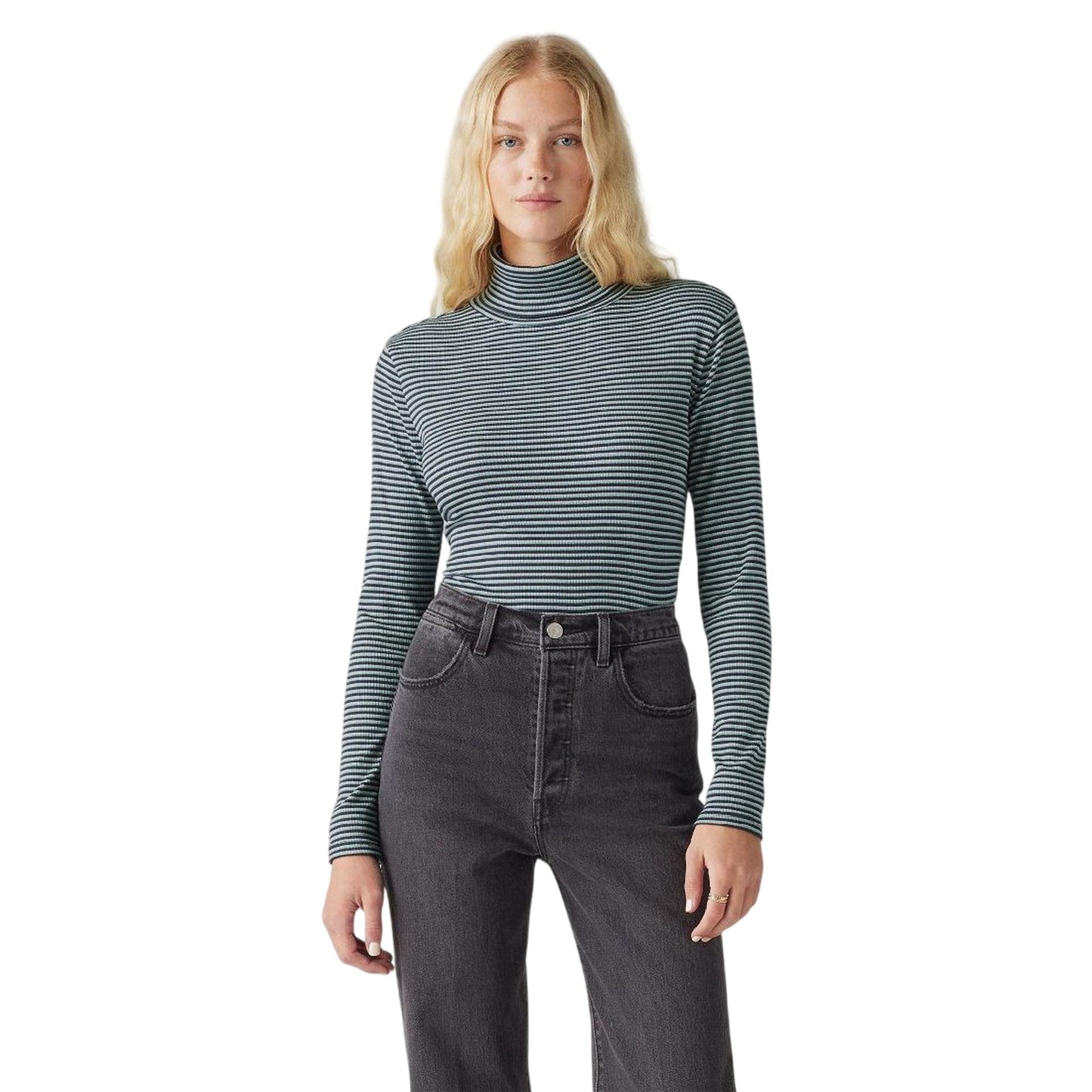 Navy Blazer - Lifestyle - Levis Womens-Ladies Turtle Neck Long-Sleeved Top