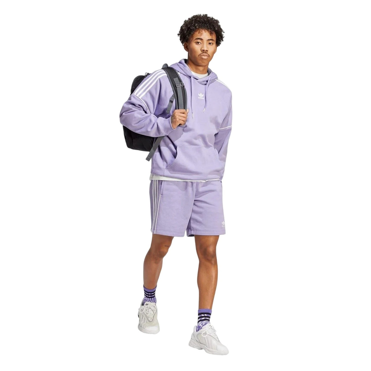 Lavender - Pack Shot - Adidas Mens Essential 3 Stripes Athletic Shorts