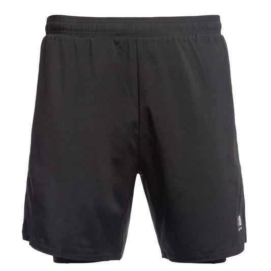 Black - Front - Karrimor Mens 2 in 1 Running Shorts