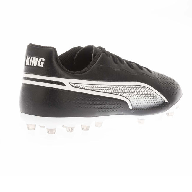 Black-White - Back - Puma Mens King Match MG Football Boots