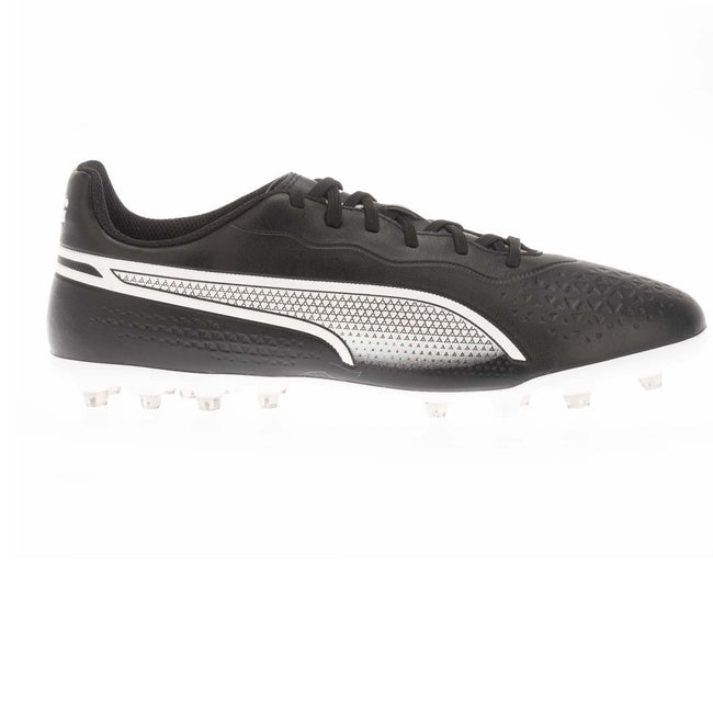 Black-White - Side - Puma Mens King Match MG Football Boots