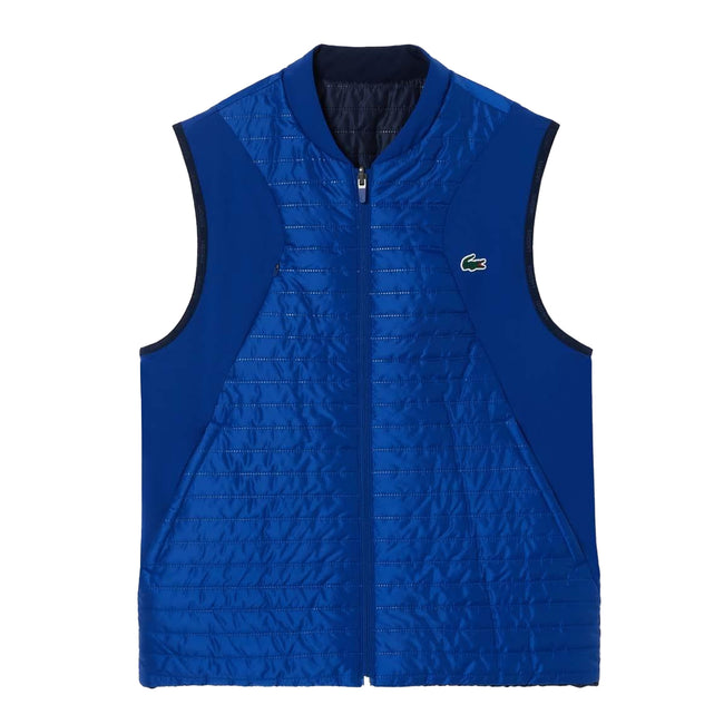 Navy - Back - Lacoste Mens Reversible Sport Gilet