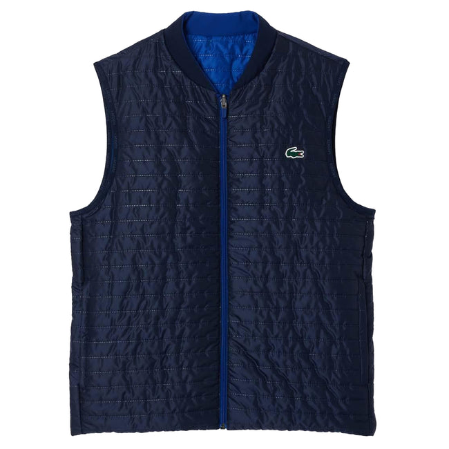 Navy - Front - Lacoste Mens Reversible Sport Gilet