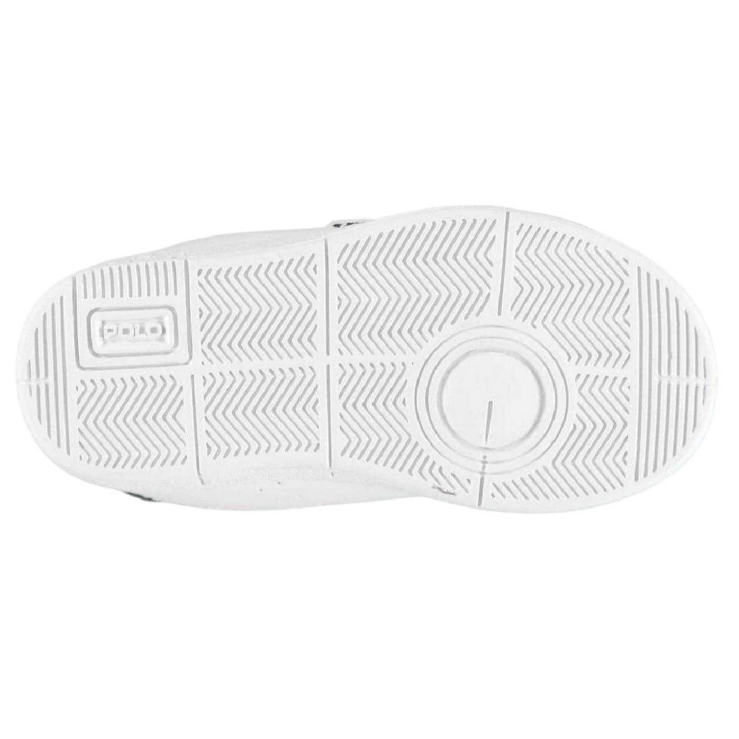 White-Navy - Side - Ralph Lauren Childrens-Kids Heritage Trainers