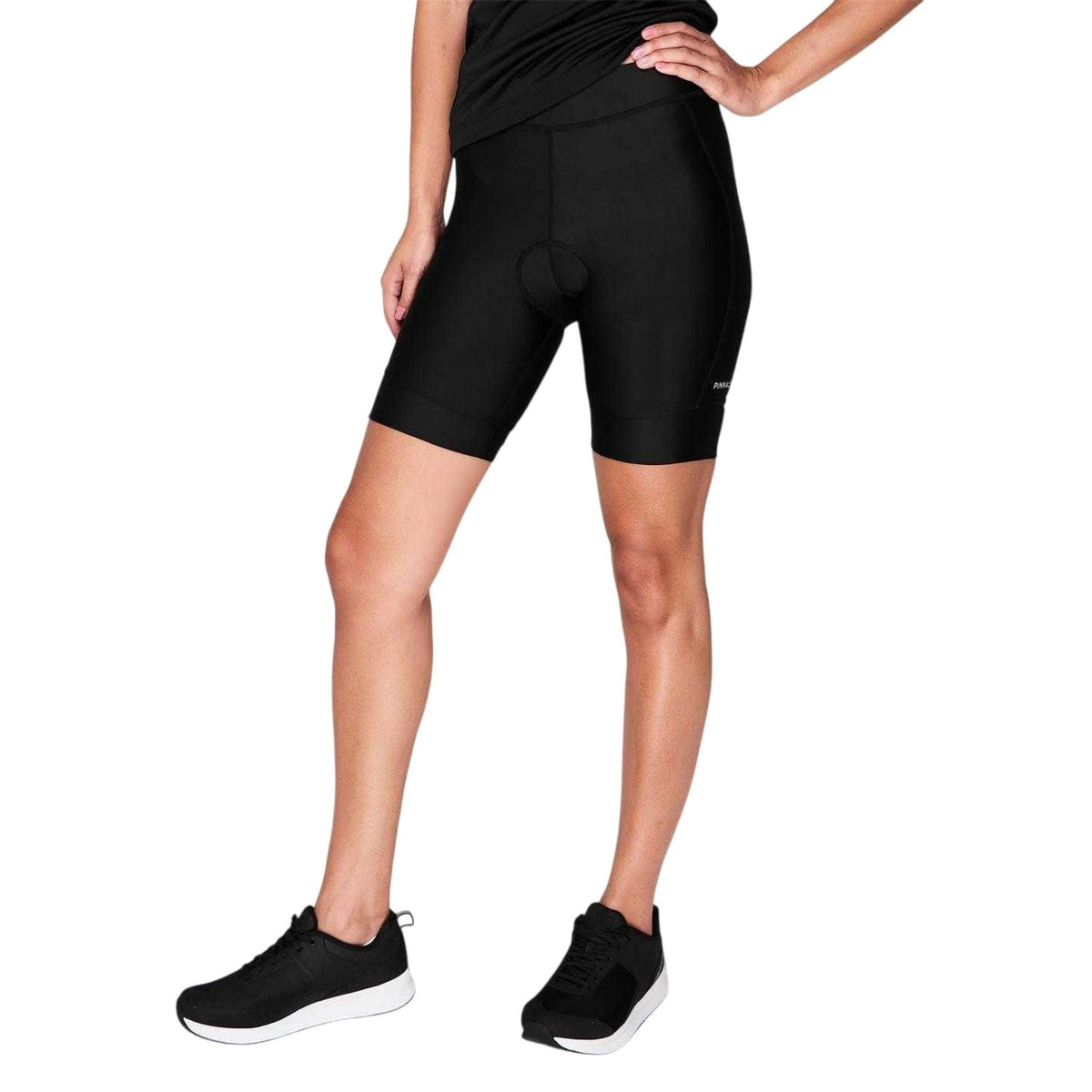 Black - Side - Pinnacle Womens-Ladies Cycling Shorts
