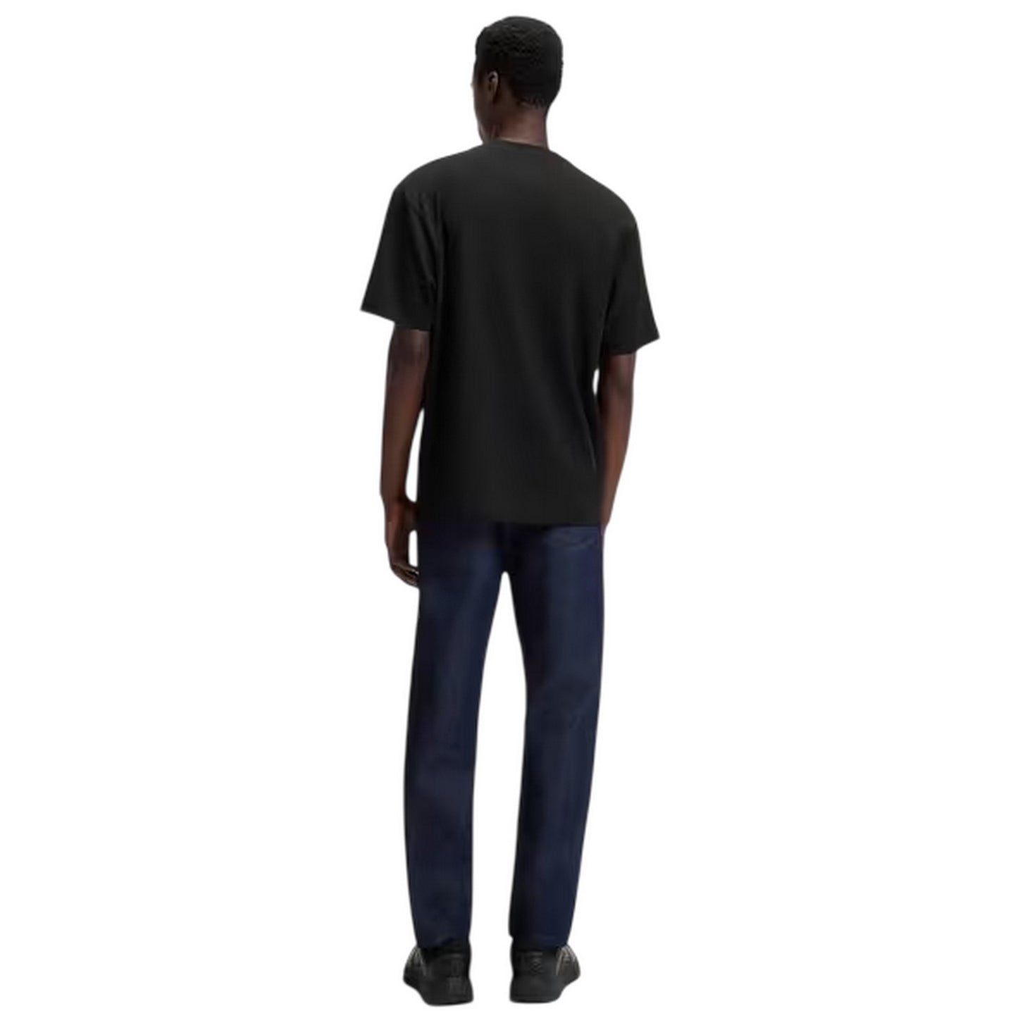 Black - Back - Hugo Boss Mens Dubi Tech Relaxed Fit T-Shirt