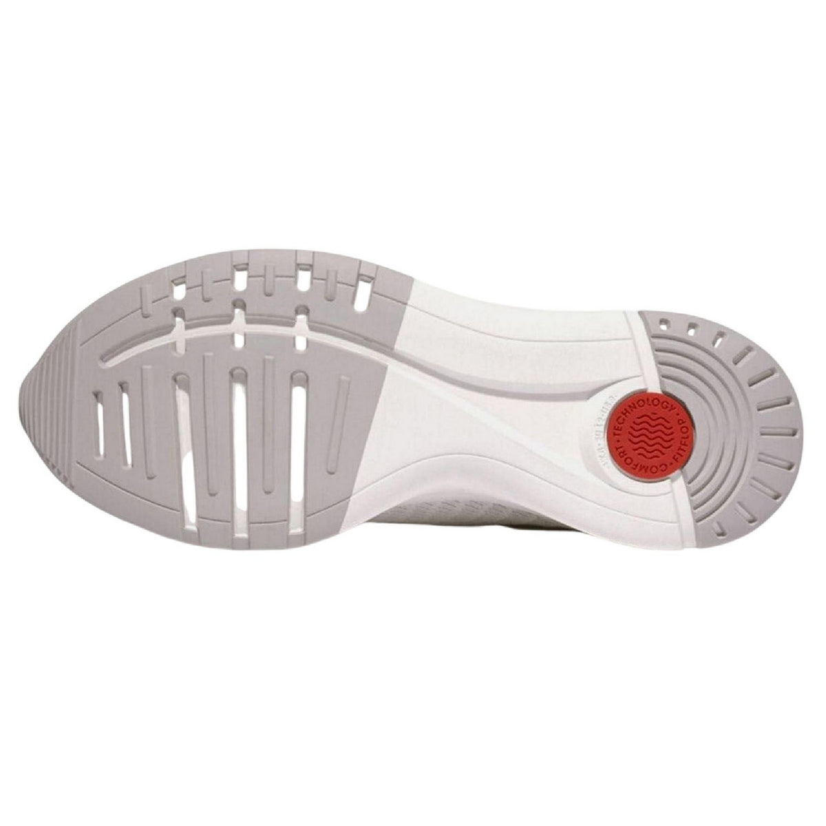 White-Grey - Side - FitFlop Unisex Adult Vitamin FFX Knitted Water Resistant Trainers