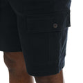Navy - Side - Farah Mens Crane Cargo Shorts