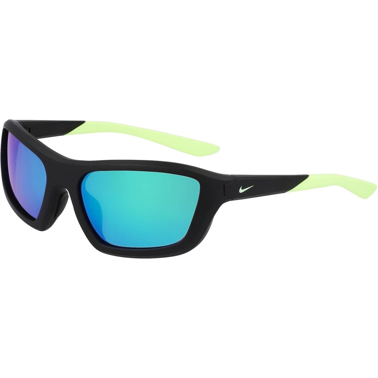 Black-Green - Side - Nike Mens Brazer Rectangular Sport Sunglasses