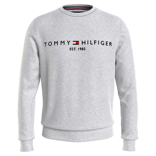 Grey - Front - Tommy Hilfiger Mens Established Crew Neck Regular Sweatshirt