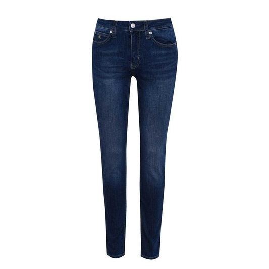 Mid Blue - Front - Calvin Klein Womens-Ladies 011 Mid Rise Skinny Jeans