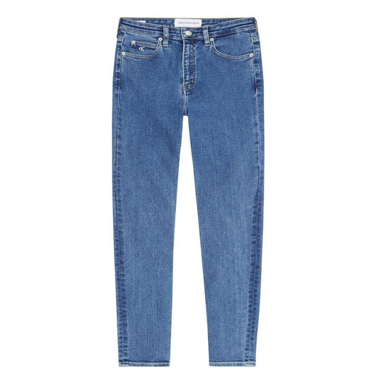 Mid Blue - Front - Calvin Klein Womens-Ladies High Rise Skinny Jeans