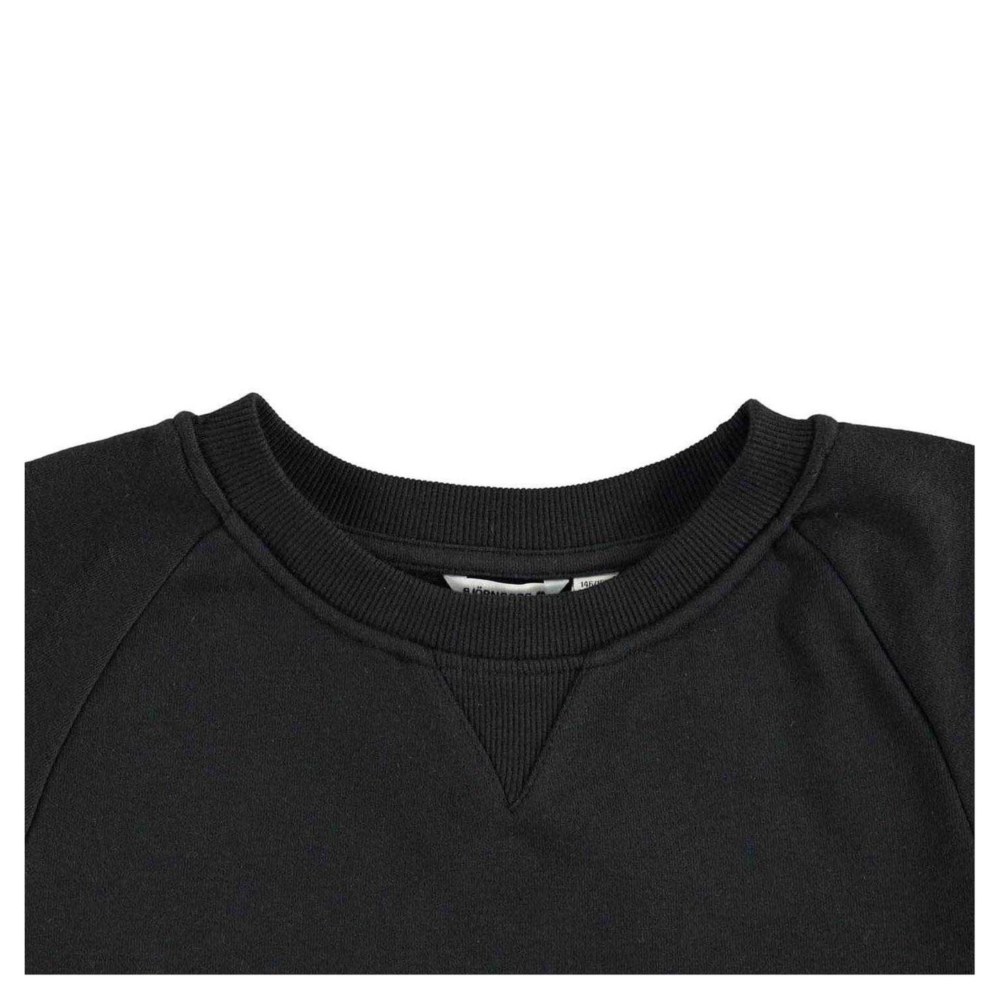 Black - Side - Bjorn Childrens-Kids Crew Neck Sweatshirt