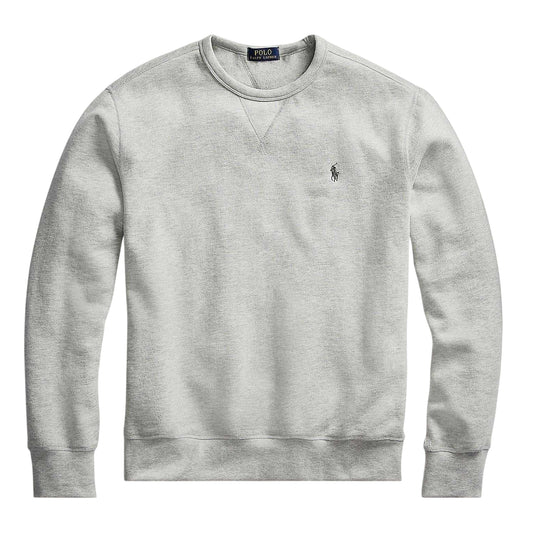 Grey - Front - Ralph Lauren Mens Embroidered Logo Crew Neck Sweatshirt