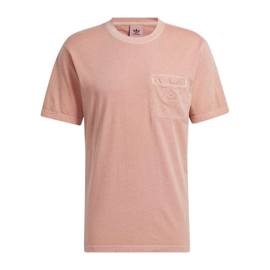 Clay - Front - Adidas Mens Essentials Dyed Pocket T-Shirt