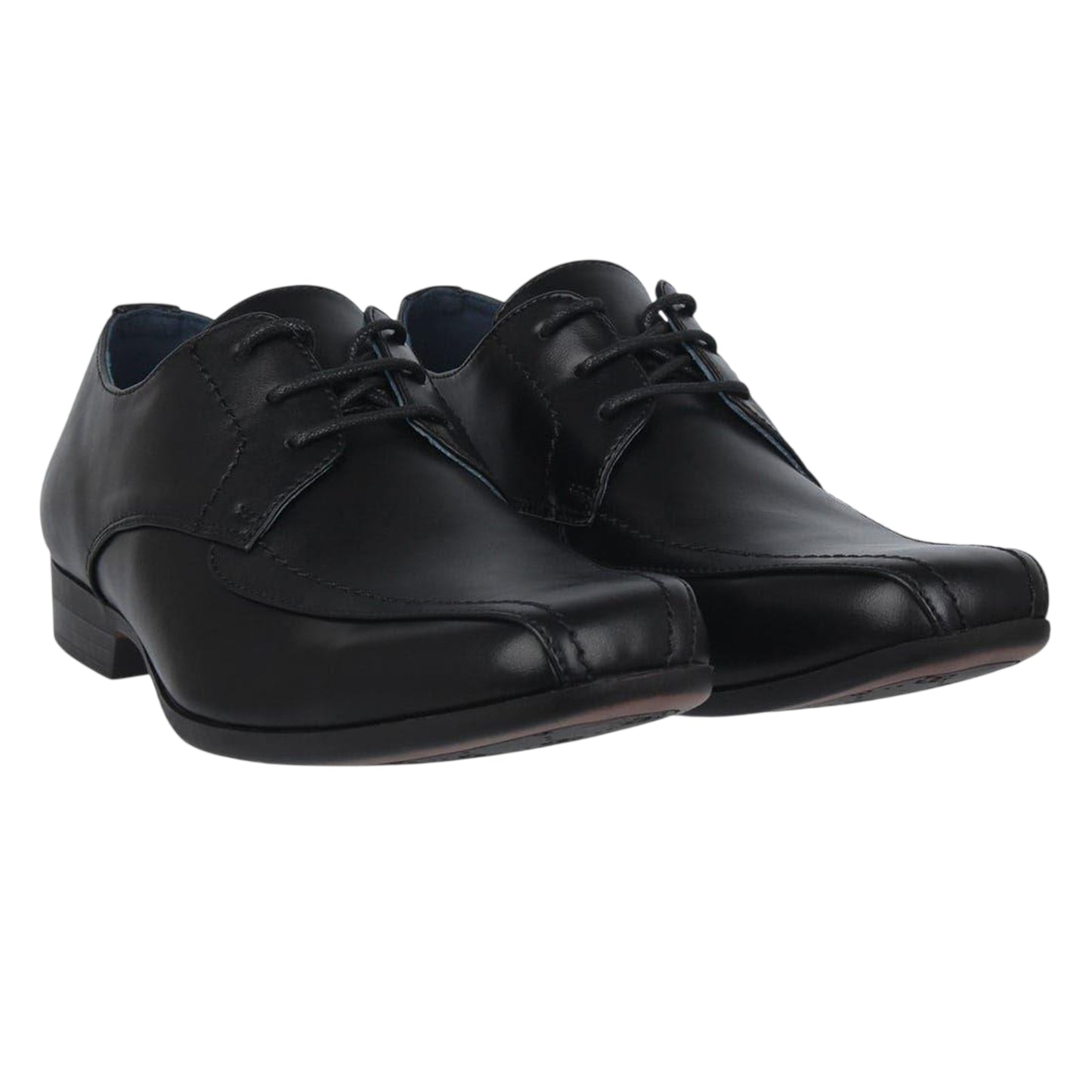 Black - Pack Shot - Giorgio Mens Bourne Leather Formal Dress Shoes