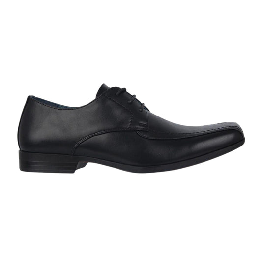 Black - Front - Giorgio Mens Bourne Leather Formal Dress Shoes
