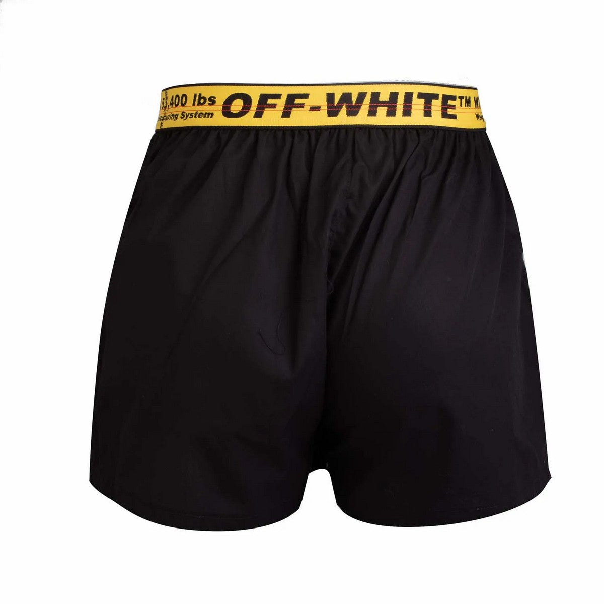 Black - Back - Off-White Mens Boxer Shorts